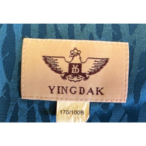 Womens Blouse Top L Teal Professional Elegant Business Night Out Jacquard Blend - Picture 3 of 7